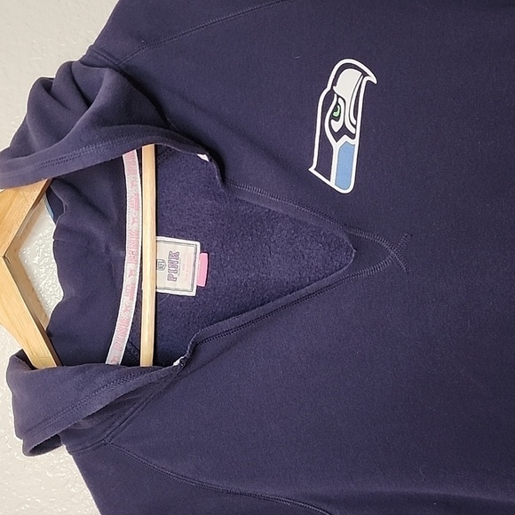 NFL PINK Seattle Seahawks Meet Me In The Endzone 5th & Ocean Hoodie - Picture 4 of 7